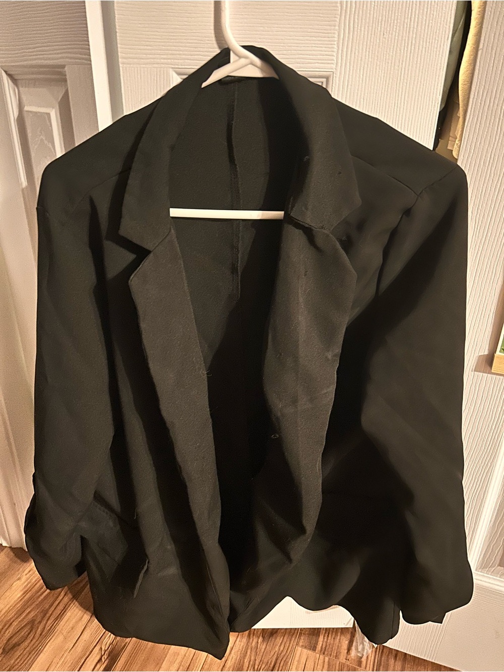 SHEIN Black Open Front Blazer Jacket